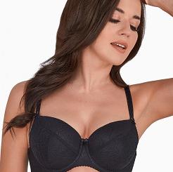 Biustonosz GAIA Semi-Soft Sandy 594 półusztywniany czarny