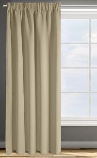 Zasłona gotowa na taśmie PARISA 135x270 Eurofirany beżowa