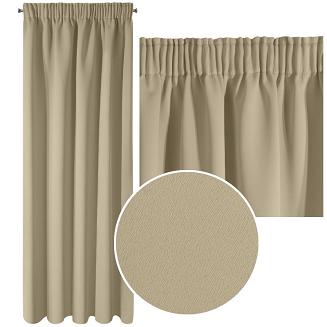Zasłona gotowa na taśmie PARISA 135x270 Eurofirany beżowa