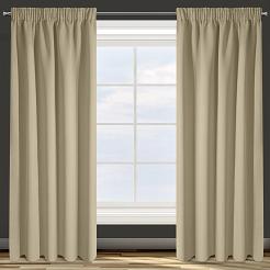 Zasłona gotowa na taśmie PARISA 135x270 Eurofirany beżowa