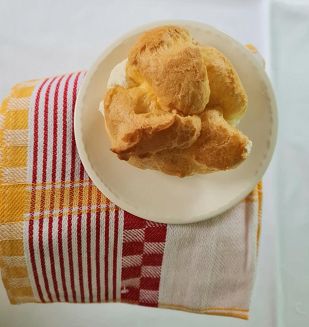 Ścierka kuchenna IRMA 45x65 wzór żółta pomarańczowa kratka