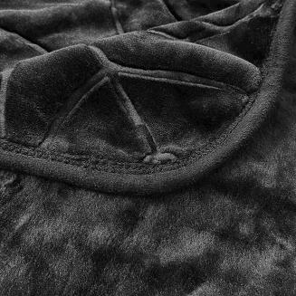 Koc akrylowy tłoczony LIV 160x200 gruby ciepły czarny