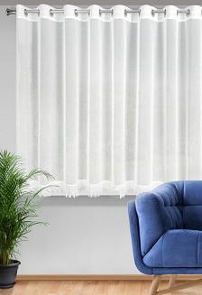 Firana gotowa na przelotkach ROXANA 350x145 Eurofirany biały