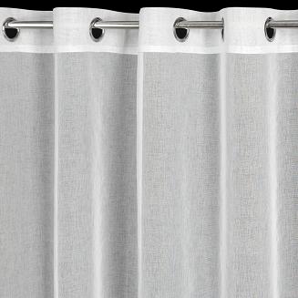 Firana gotowa na przelotkach ROXANA 350x145 Eurofirany biały