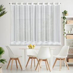 Firana gotowa na przelotkach ROXANA 350x145 Eurofirany biały