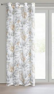 Zasłona gotowa na przelotkach LAYLA 140x250 Eurofirany srebrny