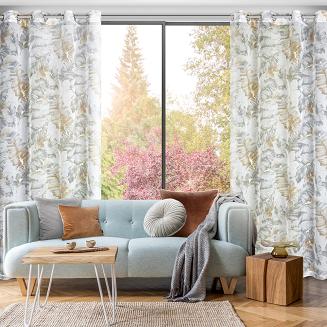 Zasłona gotowa na przelotkach LAYLA 140x250 Eurofirany srebrny