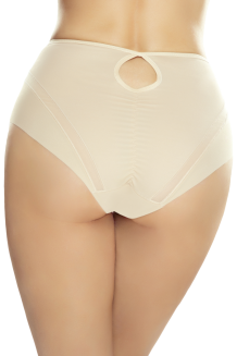 Figi damskie z wysokim stanem Verna łezka beżowe