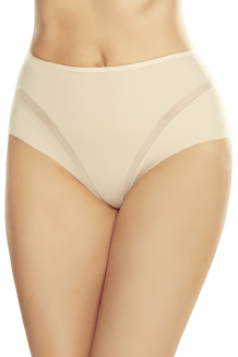 Figi damskie z wysokim stanem Verna łezka beżowe