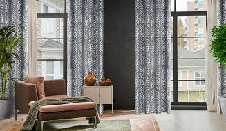 Zasłona gotowa na przelotkach SARA 140x250 Eurofirany stalowy/srebrny