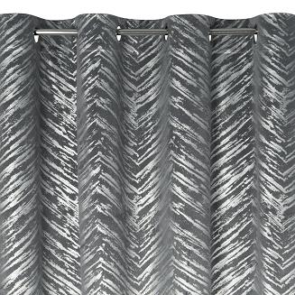 Zasłona gotowa na przelotkach SARA 140x250 Eurofirany stalowy/srebrny