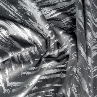 Zasłona gotowa na przelotkach SARA 140x250 Eurofirany stalowy/srebrny