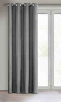 Zasłona gotowa na przelotkach RITA 140x250 Eurofirany szary