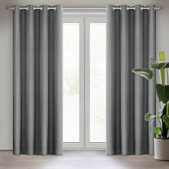 Zasłona gotowa na przelotkach RITA 140x250 Eurofirany szary