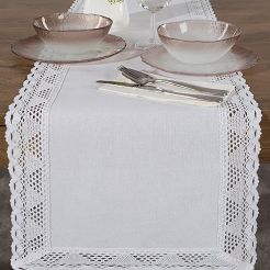 Obrus dekoracyjny NATALY 35x180 Eurofirany biały