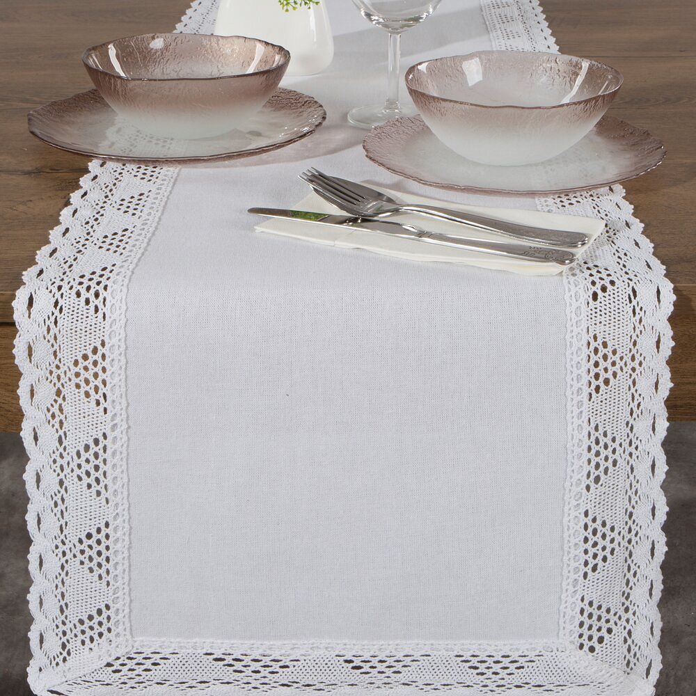 Obrus dekoracyjny NATALY 35x180 Eurofirany biały