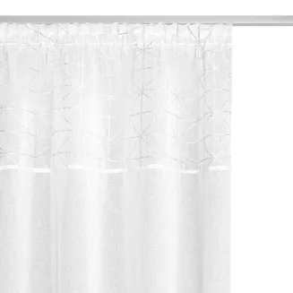 Firana gotowa na taśmie GLOSSY 140x270 welurowa półzaciemniająca biała