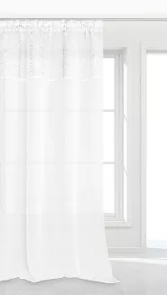 Firana gotowa na taśmie GLOSSY 140x270 welurowa półzaciemniająca biała