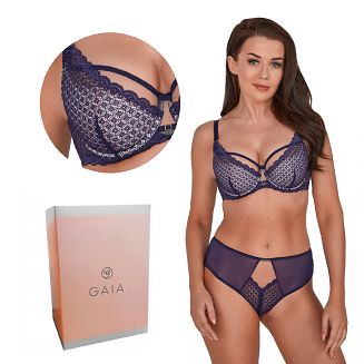 Biustonosz GAIA Semi-Soft Carrie 876 półusztywniany granatowy