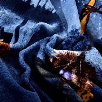 Pościel polarowa 160x200 welur granatowa łapacz snów