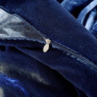 Pościel polarowa 160x200 welur granatowa łapacz snów