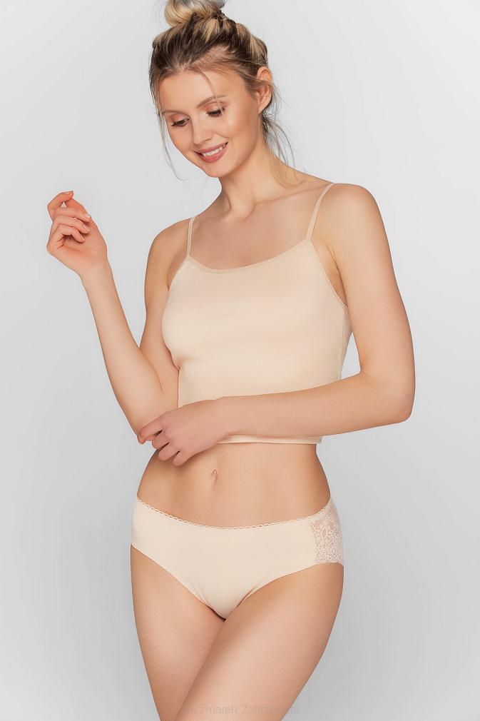 Figi damskie z koronką Babell kod 161 beżowe