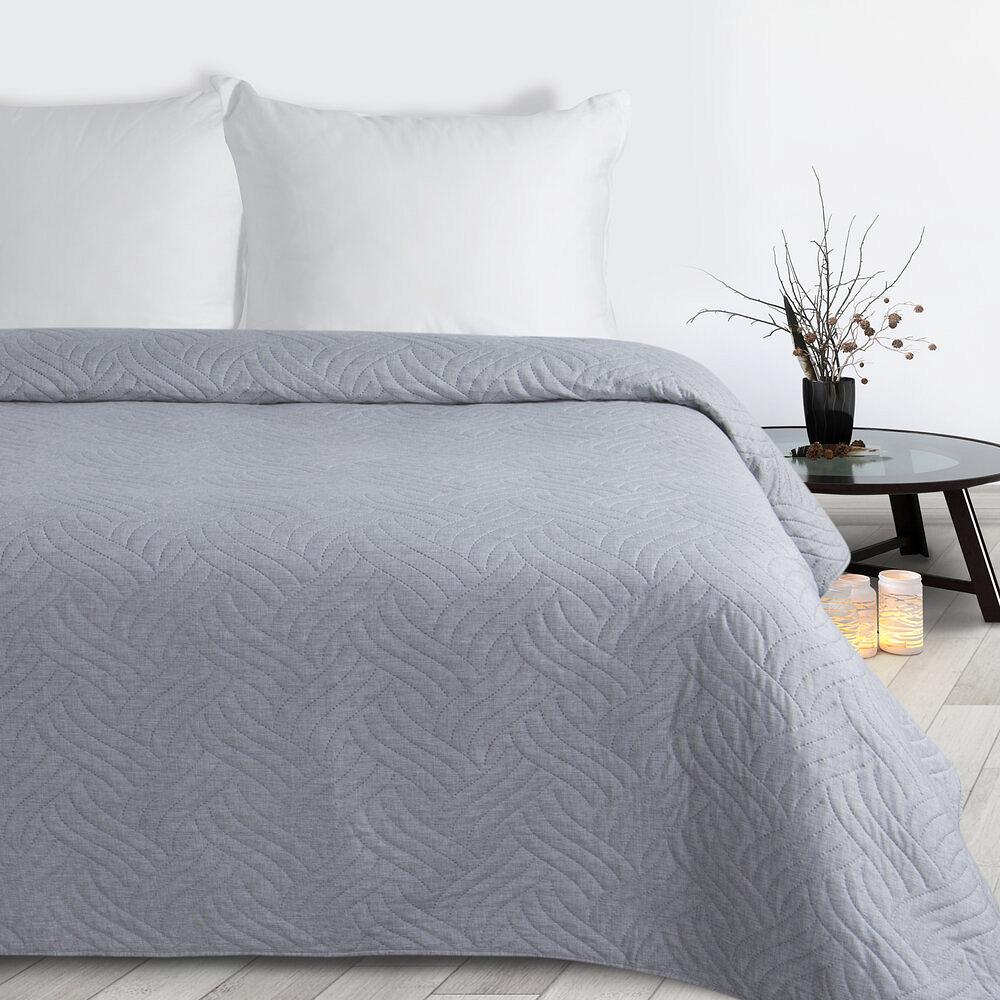 Narzuta dekoracyjna LEN 220x240 srebrny