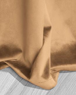 Musztardowa Zasłona Welurowa 140x250 Velvet Soft