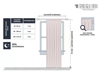 Biała Zasłona Gotowa Do Salonu Na Taśmie 140x270 VIVA