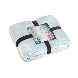 Koc narzuta IGA 170x210 Eurofirany błękitny/srebrny