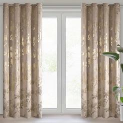 Zasłona gotowa na przelotkach CELIA 140x250 Eurofirany beżowy