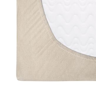 Prześcieradło flanelowe z gumką 140x200 Darymex jasno beżowy