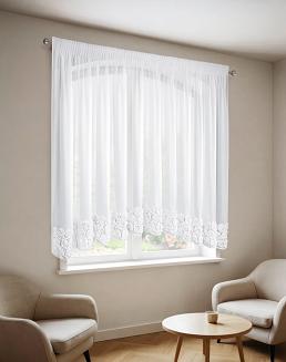 Zasłona gotowa na taśmie ROSES 400x160 Eva Minge Eurofirany biały