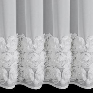 Zasłona gotowa na taśmie ROSES 400x160 Eva Minge Eurofirany biały