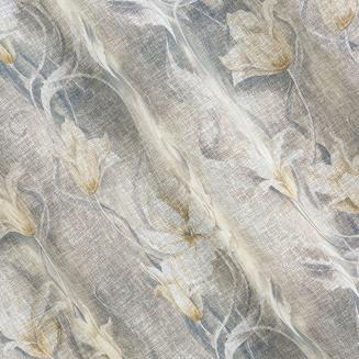 Zasłona gotowa na przelotkach OLA 140x250 Eurofirany popielaty/beżowy