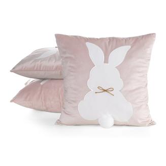 Poszewka dekoracyjna WIOSNA 45x45 Eurofirany jasnoróżowy