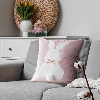 Poszewka dekoracyjna WIOSNA 45x45 Eurofirany jasnoróżowy