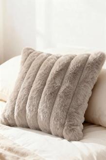 Taupe Poszewka Futrzana 45x45 Bunny