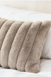 Taupe Poszewka Futrzana 45x45 Bunny