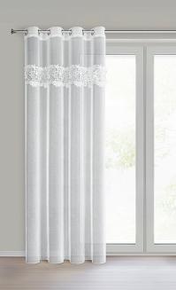 Firana gotowa na przelotkach ARTEMIDA 140x250 Eurofirany biały