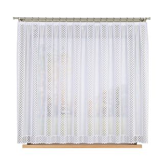 Firanka żakardowa gotowa na żabki HANA 400x160 biała