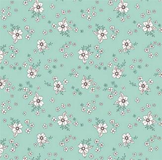 Piżama damska REGINA kod 736 zielona spodnie w kwiatuszki