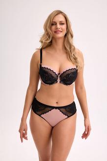 Biustonosz Soft Elara 1309 miękki czarny różowy
