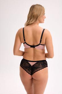 Biustonosz Soft Elara 1309 miękki czarny różowy