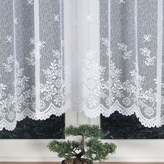 Firanka żakardowa gotowa na żabki KAROLINA 300x170 biała