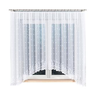 Firanka żakardowa gotowa na żabki KAROLINA 300x170 biała