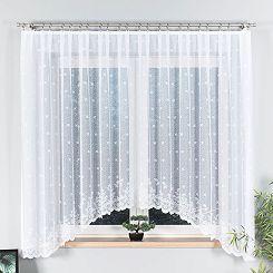 Firanka żakardowa gotowa na żabki KAROLINA 300x170 biała