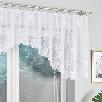 Firanka żakardowa gotowa na żabki RENATA 350x80 biała