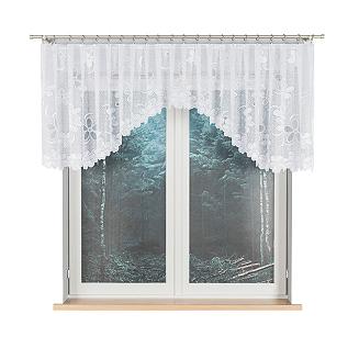 Firanka żakardowa gotowa na żabki RENATA 350x80 biała