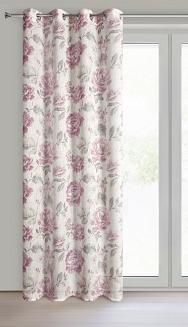 Zasłona gotowa na przelotkach DAVENA 140x250 Eurofirany naturalny